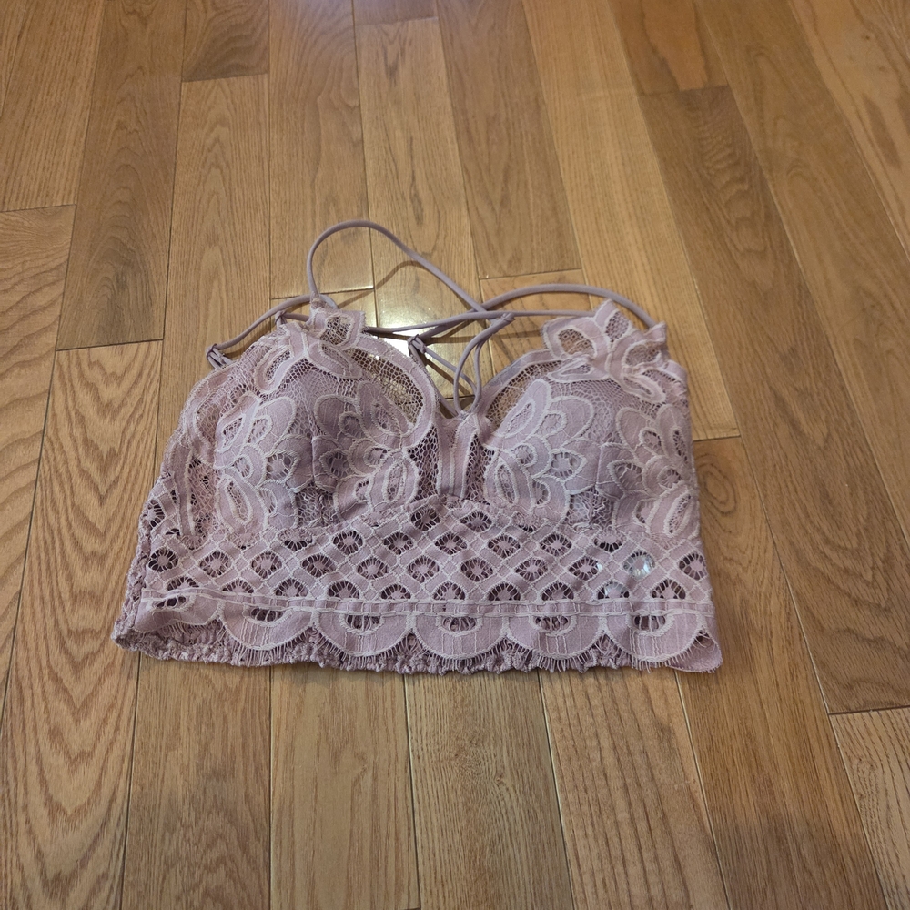 Zenana Lace Bralette in Dusty Rose
